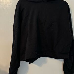 ALO Yoga Black Cropped Hoodie